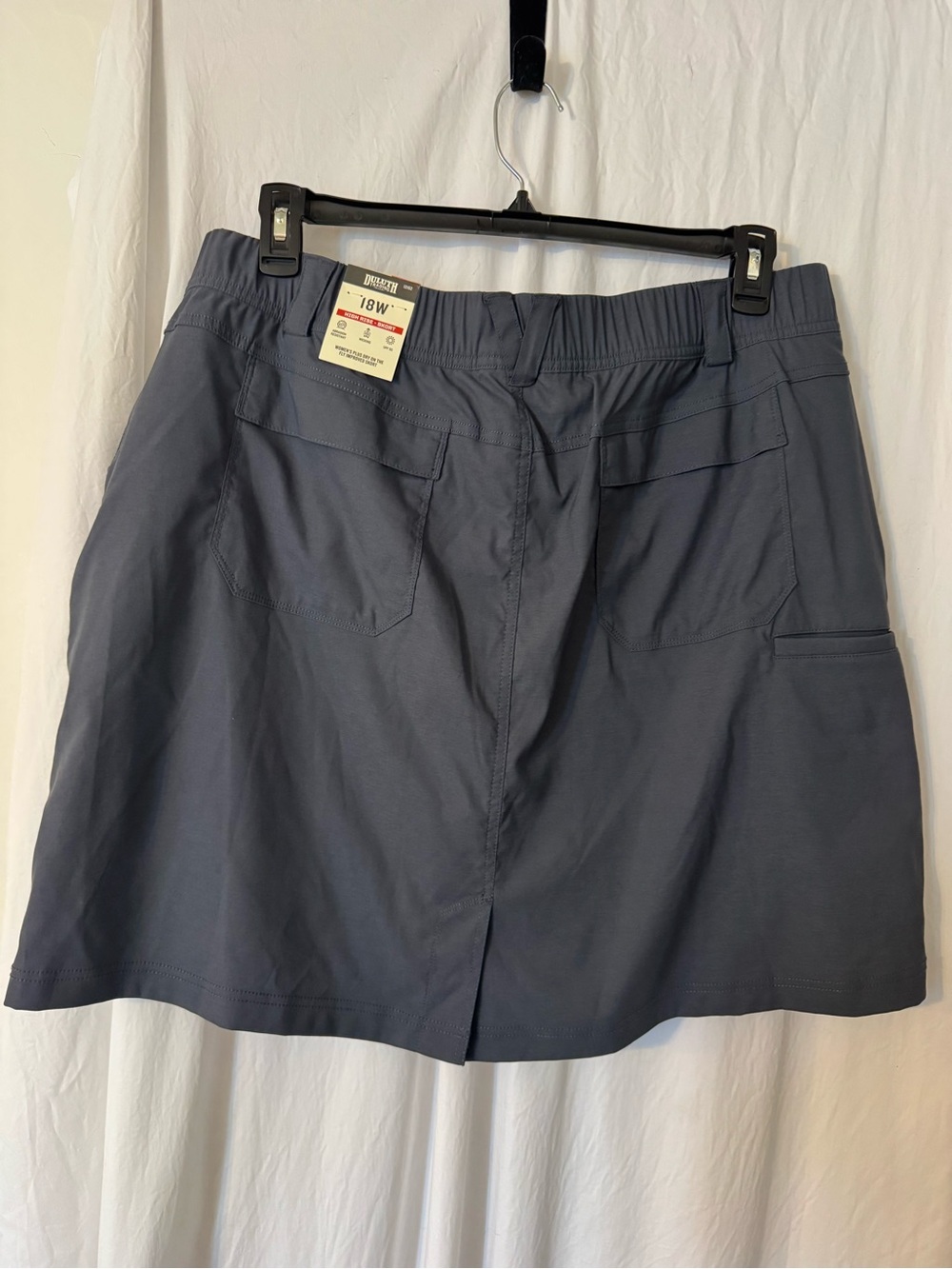 Women's Duluth Trading Woman’s Dry on the Fly Active Tech Skort in Slate ink. - Picture 7 of 16